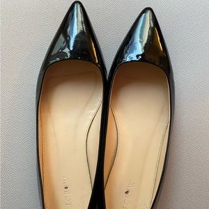 J. Crew Black Patent Leather Flats - Size 9.5